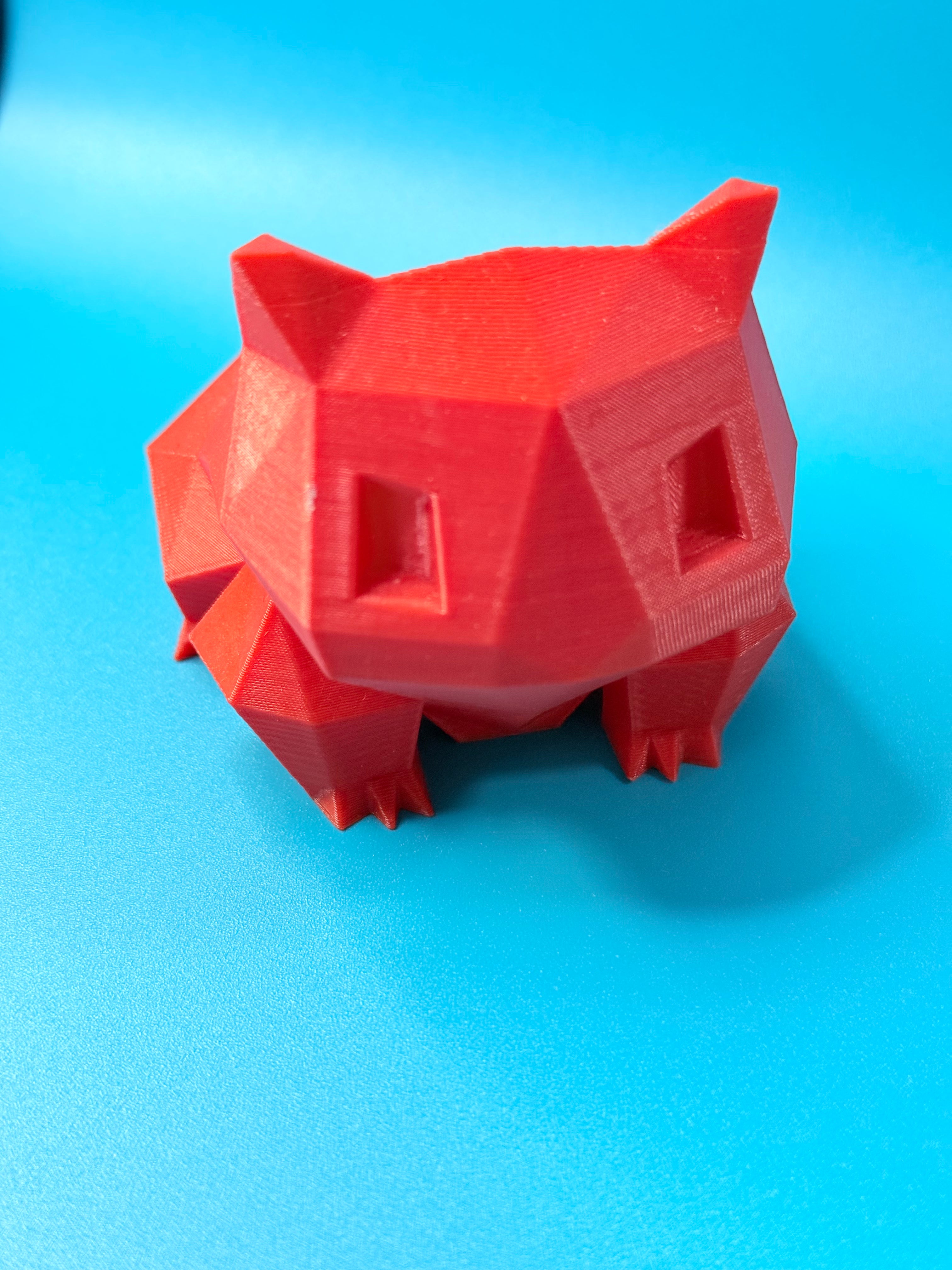 Low Poly Bulbasaur 3D Print – Modern Pokémon-Inspired Desk Decor