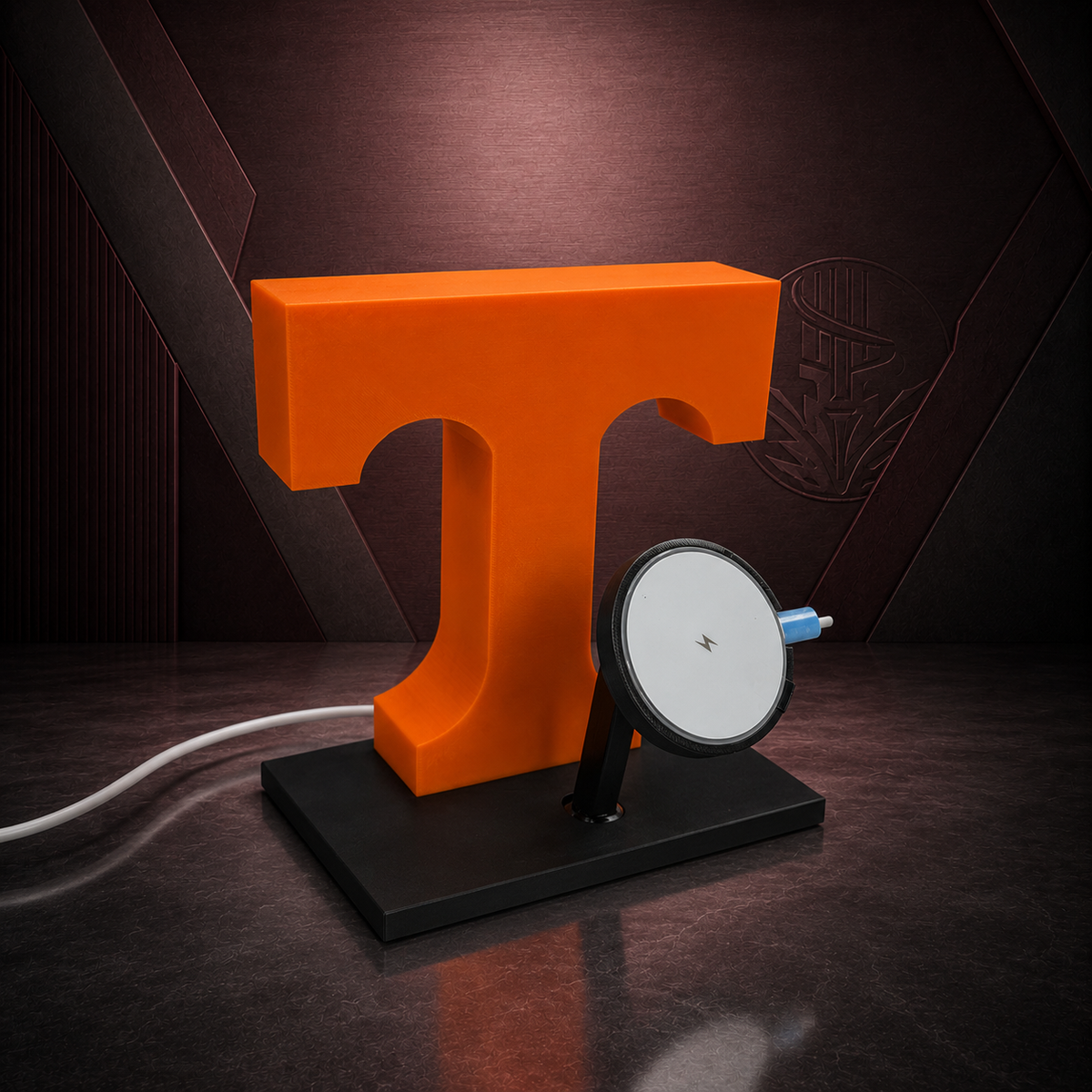 University of Tennessee “Power T” 3D Printed Wireless Charger Stand